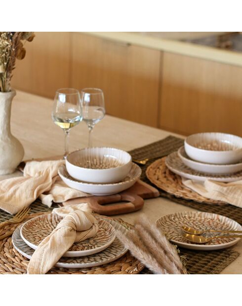 6 Suppenteller
Bernstein 20,5 cm aus Steinzeug
Braun und Beige