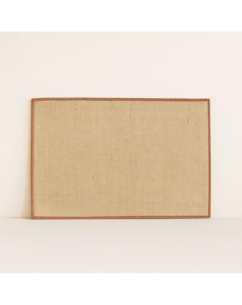 6 Set De Table Ourlet
45X30Cm En Jute Naturel
Avec Contour Marron