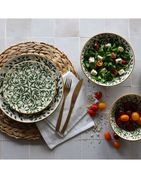 6 Coupelles Héraclée
500Ml En Grès Décor
Vert