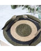 6 Sets De Table Luna
Rond 38Cm En Jonc De Mer
Naturel Et Vert