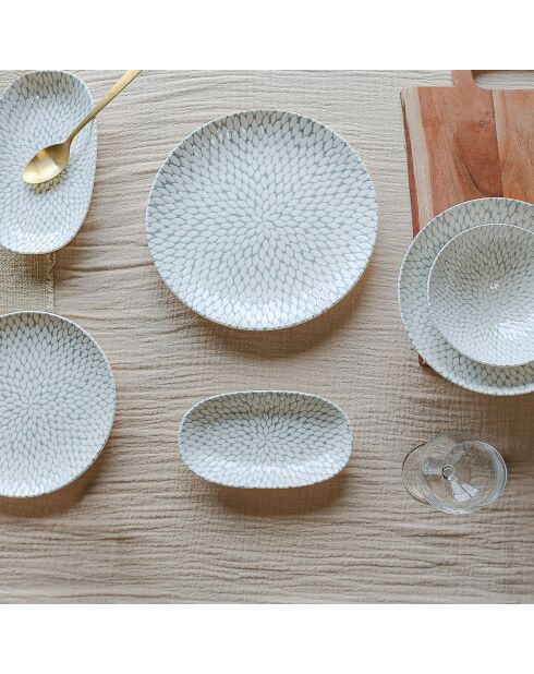 6 Assiettes Ovales
Jasmin 23.5X13.5Cm En
Porcelaine Blanc