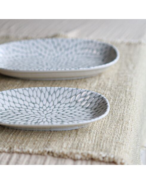 6 Assiettes Ovales
Jasmin 23.5X13.5Cm En
Porcelaine Blanc