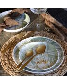 6 Assiettes Dessert
Leaves 20Cm En Grès Vert