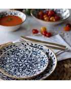 6 Assiettes Plates
Héraclée 27Cm En Grès
Décor Bleu