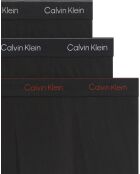 Lot de 3 boxers trunk coupe décontractée noir avec logo craie noir