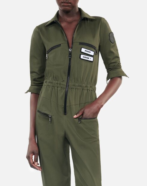 Combinaison The Kooples x Carolina Ritzler en coton kaki