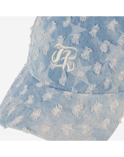 Casquette en denim  avec étoiles bleue