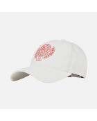 Casquette avec blason blanche