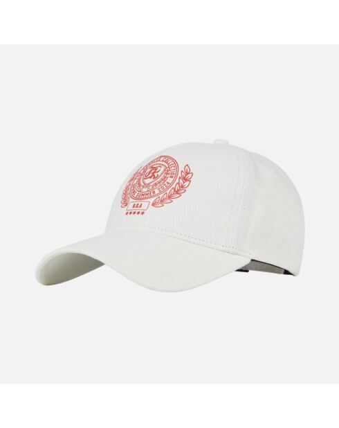 Casquette avec blason blanche
