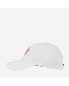Casquette avec blason blanche