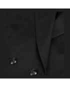 Veste courte plissée 100% laine noire