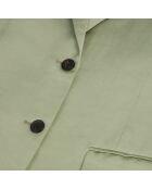 Veste tailleur en lin mélangé vert clair