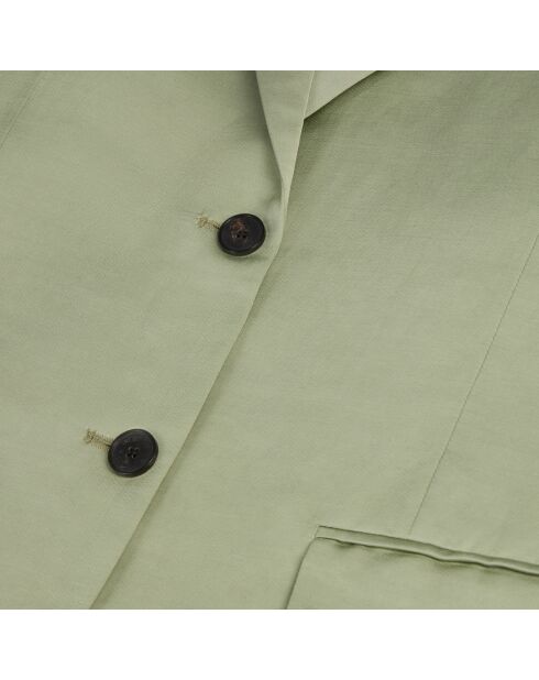 Veste tailleur en lin mélangé vert clair
