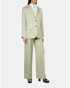 Veste tailleur en lin mélangé vert clair