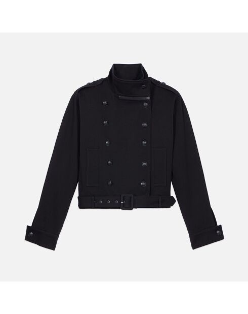Blouson style trench noir
