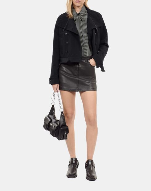 Blouson style trench noir