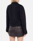 Blouson style trench noir