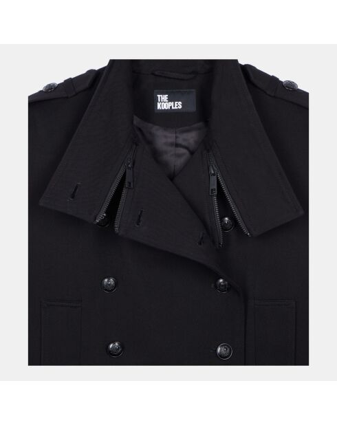 Blouson style trench noir
