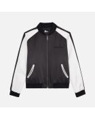 Blouson satiné noir et blanc