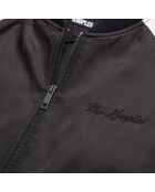 Blouson satiné noir et blanc