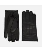 Gants en cuir noirs