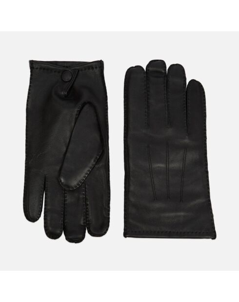Gants en cuir noirs