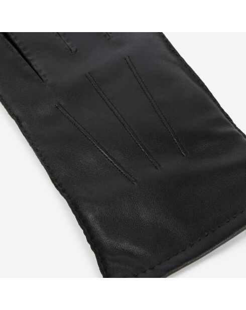Gants en cuir noirs