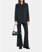 Veste tailleur en laine mélangée noire