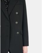 Veste tailleur en laine mélangée noire