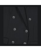 Veste tailleur en laine mélangée noire