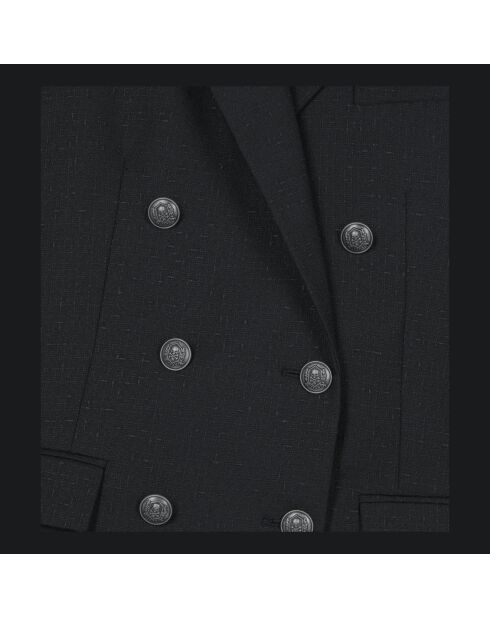Veste tailleur en laine mélangée noire
