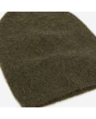Kaki hoed van mohairmix