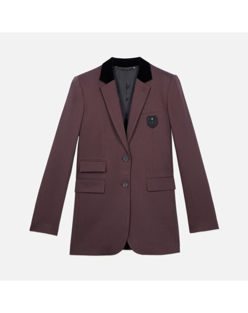 Veste tailleur 100% laine marron