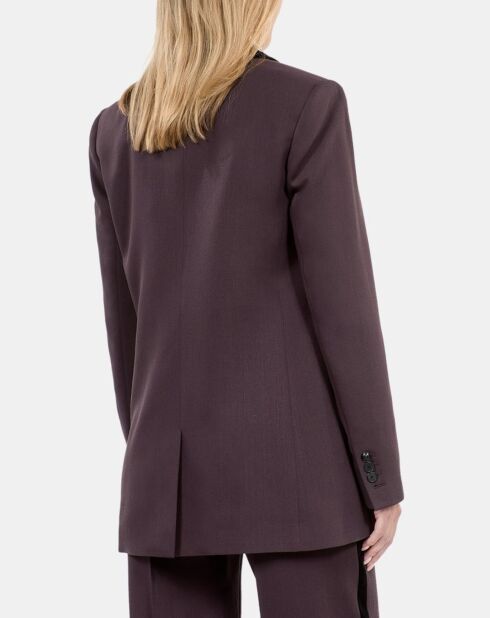 Veste tailleur 100% laine marron