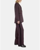 Veste tailleur 100% laine marron