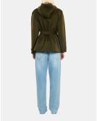 Blouson style officier 100% laine kaki