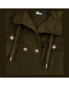 Blouson style officier 100% laine kaki