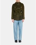 Blouson style officier 100% laine kaki