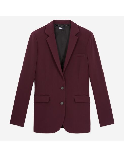 Veste tailleur en crêpe bordeaux