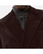 Veste tailleur en velours côtelé brune