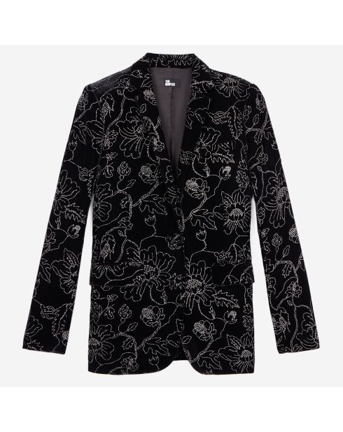 Veste tailleur en velours noire