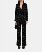 Veste tailleur en velours noire