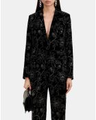 Veste tailleur en velours noire