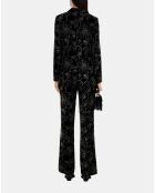 Veste tailleur en velours noire