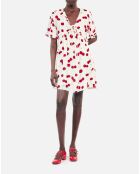 Babies en cuir avec boucles western rouges