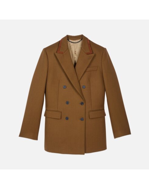 Veste tailleur 100% laine marron