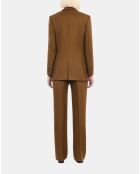 Veste tailleur 100% laine marron