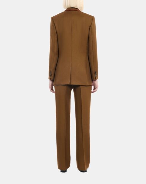 Veste tailleur 100% laine marron