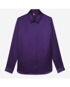 Chemise 100% soie violette