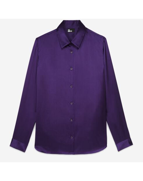 Chemise 100% soie violette